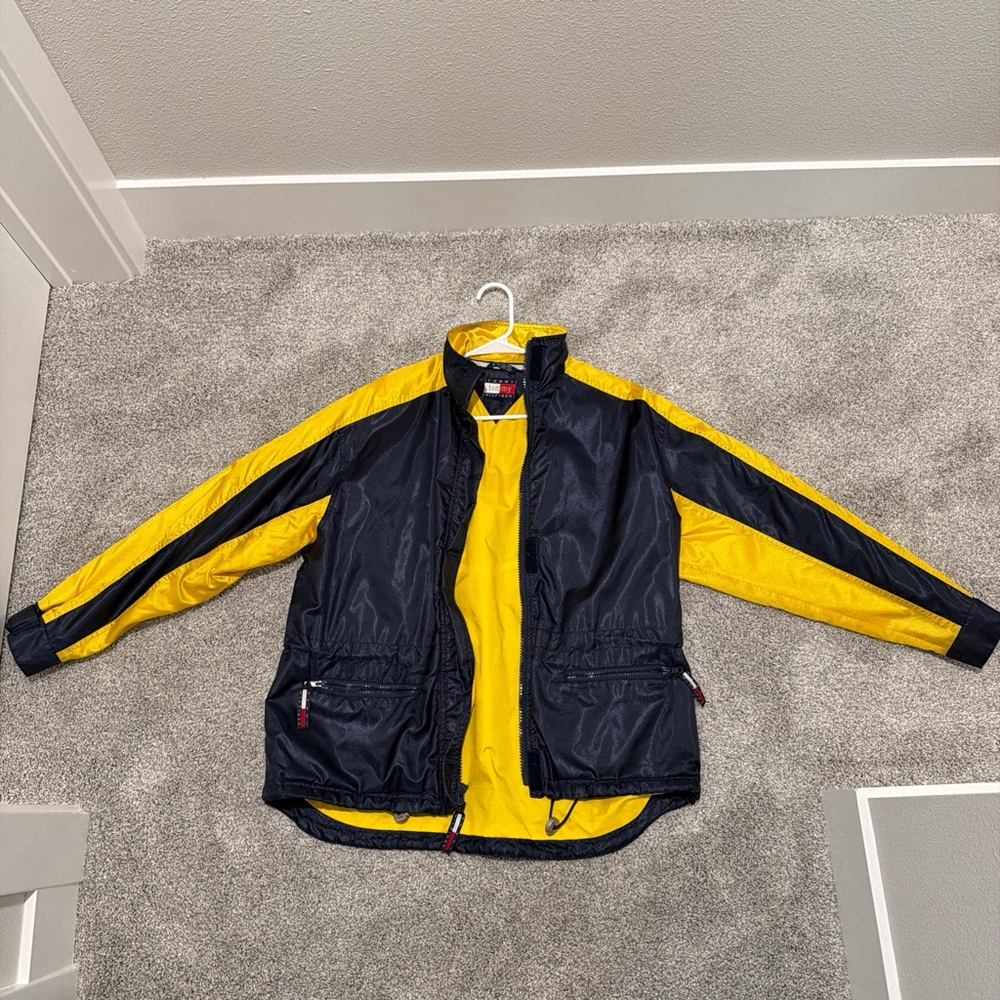 Tommy Hilfiger Navy and Yellow wind breaker Jacket